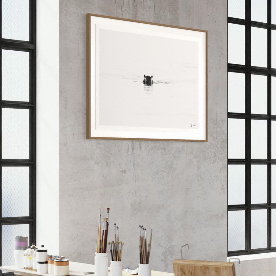 Hippo Water Sunset Print 2