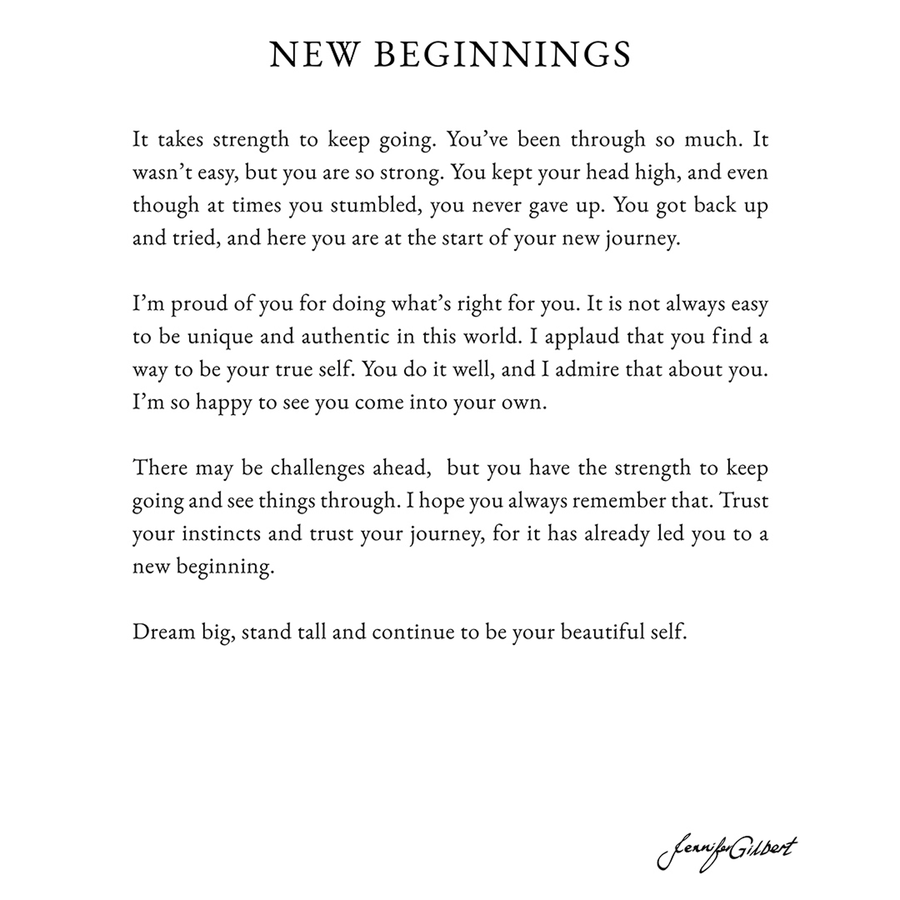 NEW BEGINNINGS