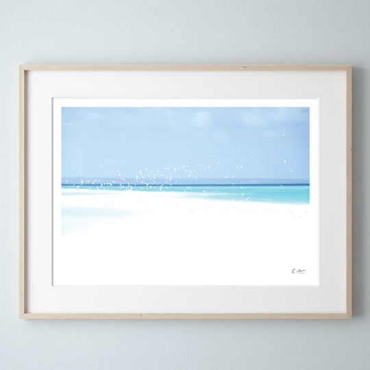 Seascape Birds Blue Print 1