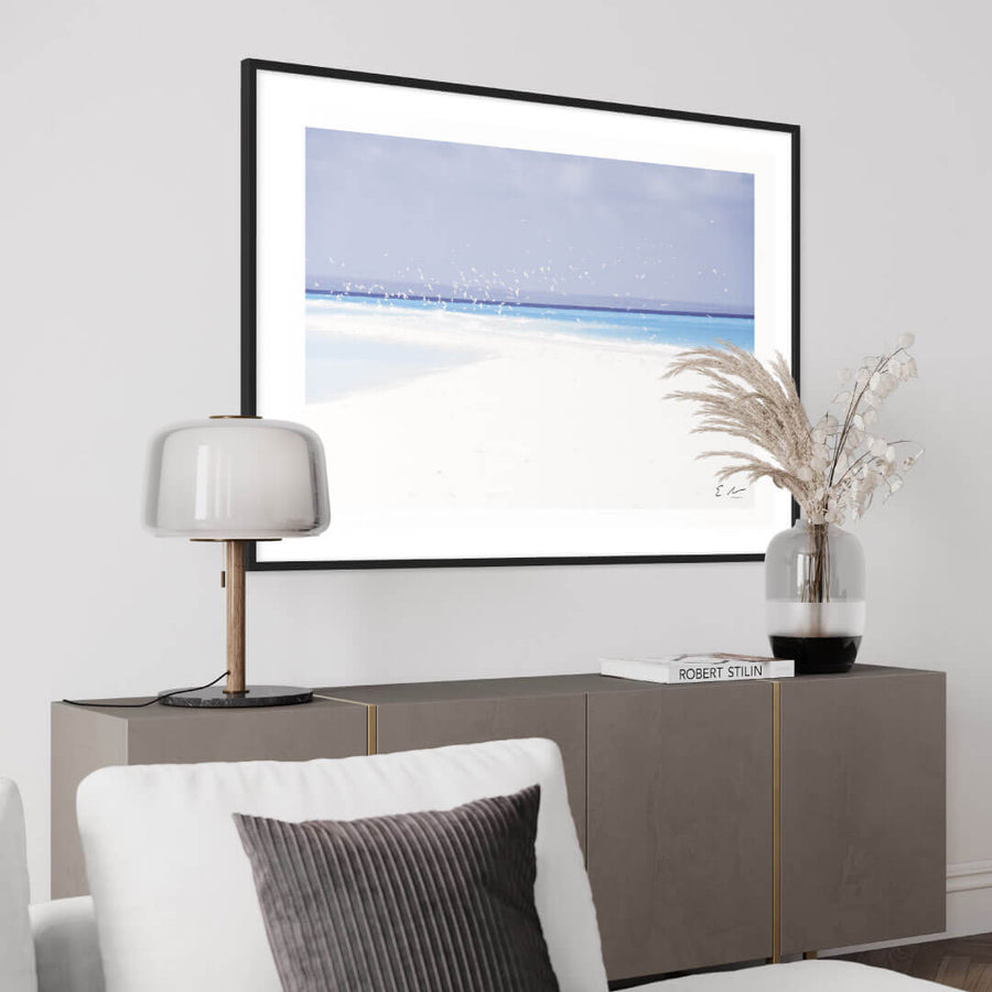 Seascape Birds Light Blue Print 1