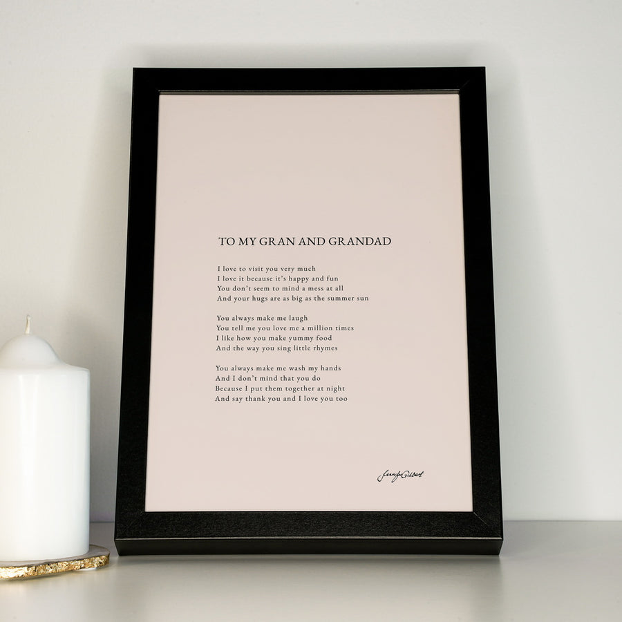 TO GRAN AND GRANDAD - FROM A LITTLE ONE