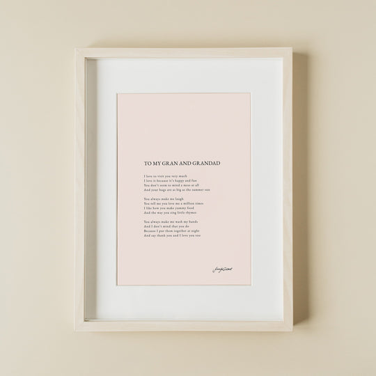 TO GRAN AND GRANDAD - FROM A LITTLE ONE