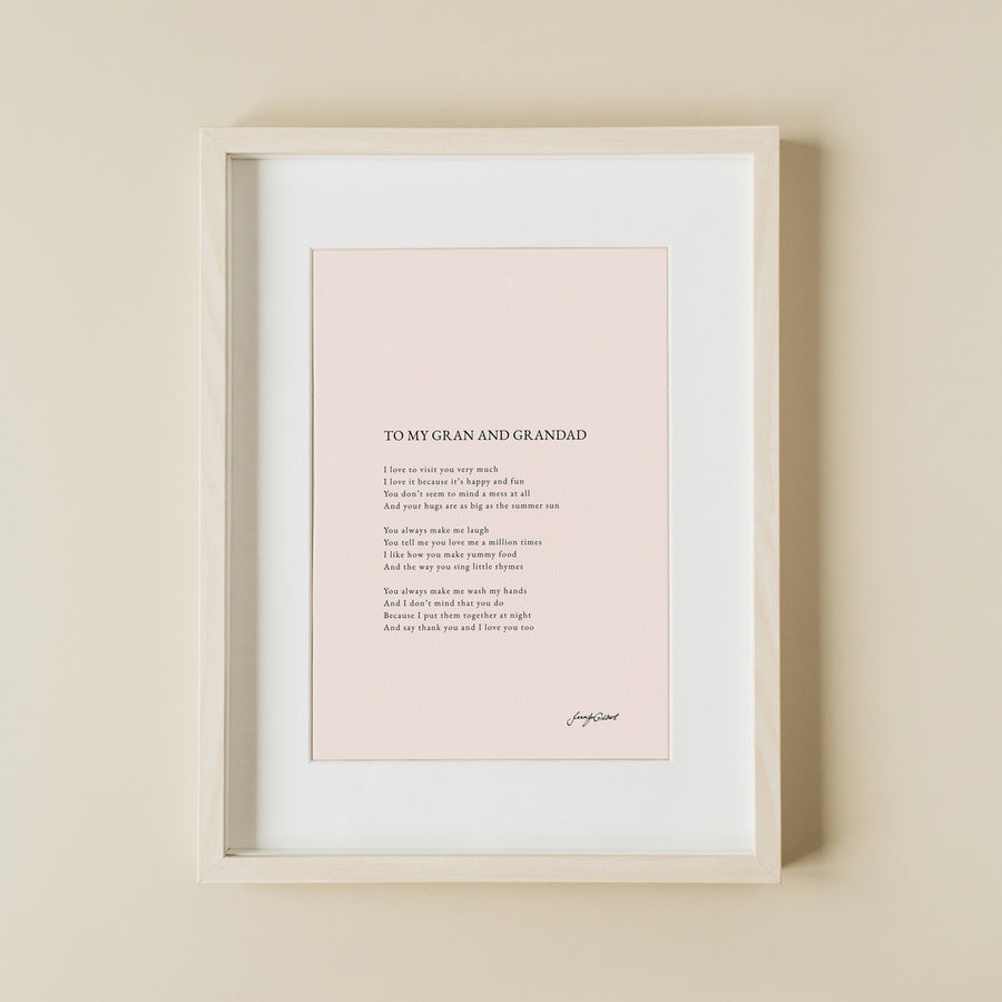 TO GRAN AND GRANDAD - FROM A LITTLE ONE