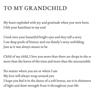 TO MY GRANDCHILD