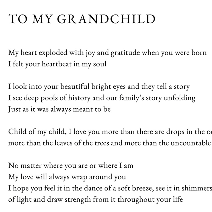 TO MY GRANDCHILD