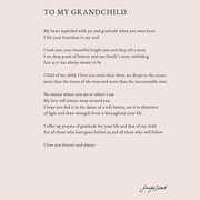 TO MY GRANDCHILD