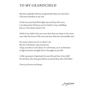 TO MY GRANDCHILD