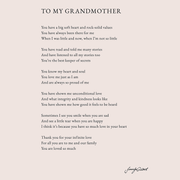 TO MY GRANDMOTHER