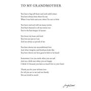 TO MY GRANDMOTHER
